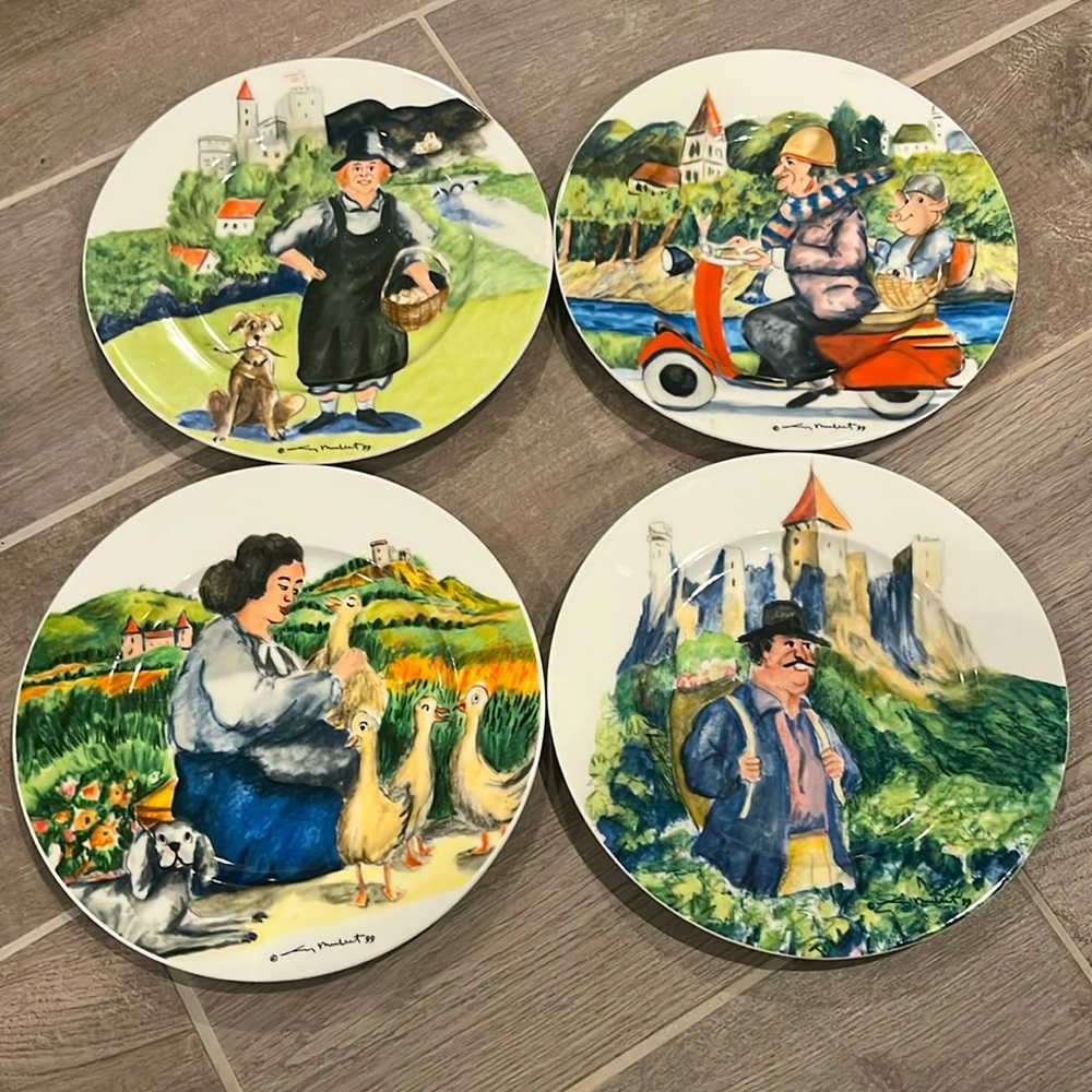 Perigord By Guy Buffet Williams Sonoma Set Of 4 Dessert Salad Plates 8”